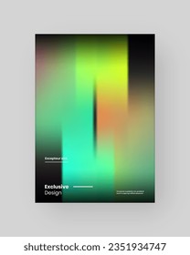 Abstract Posters Design. Vertical A4 format. Modern placard. Strict and discreet brochure. Stretched pixels effect, colorful stripes, speed gradient.
