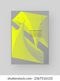Abstract Posters Design. Vertical A4 format. Modern placard. Strict and discreet brochure. Colorful 3d form composition