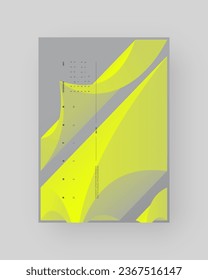 Abstract Posters Design. Vertical A4 format. Modern placard. Strict and discreet brochure. Colorful 3d form composition
