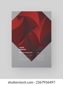 Abstract Posters Design. Vertical A4 format. Modern placard. Strict and discreet brochure. Colorful 3d form composition