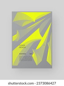 Abstract Posters Design. Vertical A4 format. Modern placard. Strict and discreet brochure. Colorful 3d form composition	