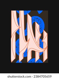 Abstract Posters Design. Vertical A4 format. Cartoon style. Flat design. Colorful form composition