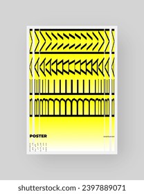 Abstraktes Posterdesign. Vertikales A4-Format. Moderner Platz. Refraktion und Verzerrungswirkung des Glases. Minimale Vektorgrafik.
