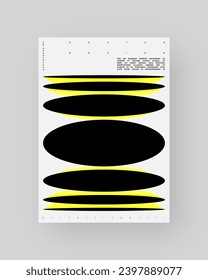 Abstract Posters Design. Vertical A4 format. Modern placard. Refraction and Distortion Glass Effect. Minimal vector illustration.