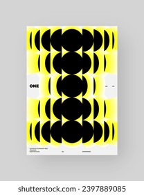 Abstract Posters Design. Vertical A4 format. Modern placard. Refraction and Distortion Glass Effect. Minimal vector illustration.