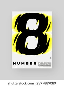 Abstract Posters Design. Vertical A4 format. Modern placard. Refraction and Distortion Glass Effect. Minimal vector illustration.