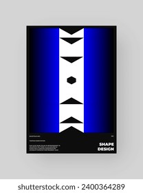 Abstract Posters Design. Vertical A4 format. Modern placard. Refraction and Distortion Glass Effect. Minimal vector illustration.
