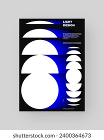 Abstract Posters Design. Vertical A4 format. Modern placard. Refraction and Distortion Glass Effect. Minimal vector illustration.