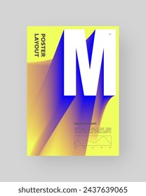 Abstract Posters Design. Vertical A4 format. Modern placard. Strict and discreet brochure. Colorful type composition