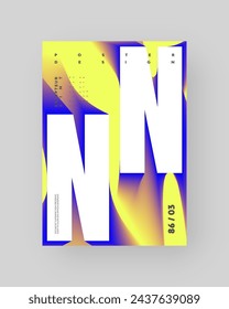 Diseño de Pósters Abstractos. Formato vertical A4. Cartel moderno. Estricto y discreto folleto. Composición de tipo colorido