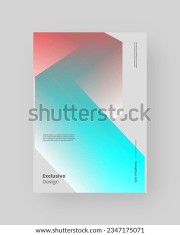 Abstract Posters Design. Vertical A4 format. Modern placard. Strict and discreet brochure. Colorful 3d form composition