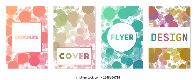 Abstract posters set. Can be used as cover, banner, flyer, poster, business card, brochure. Authentic geometric background collection. Trendy vector illustration.