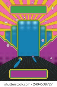 Abstract Posters Template, Psychedelic Hippie Art, Abstract Shapes Background
