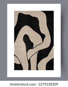 Abstract postmodernism creative minimalism wall art print. Contemporary decorative background with minimalism. Wall artwork for interior design. Printable minimal abstract postmodernism poster.