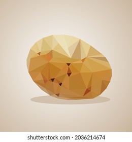abstract potatoes. healthy food. potatoes are drawn in the style of triangulation