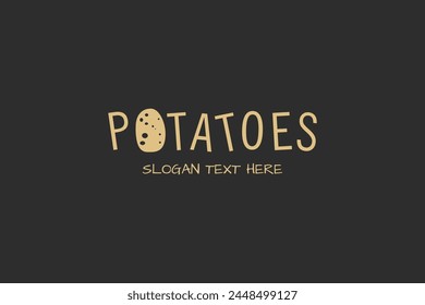 abstract of potatoes text wordmark style logo