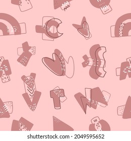 Abstract powder pink pattern. 
Vector pattern for printing. Seamless repeating elements