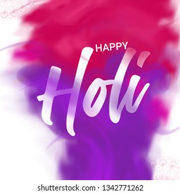 abstract powder splatted background. Indian Festival of Colours, Happy Holi celebration design. - Vector