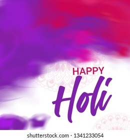 abstract powder splatted background. Multi-color powder explosion on white background. Colored cloud. Illustration of colourful explosion for Happy Holi - Vector