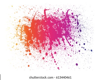 Abstract powder splatted background. Multi-color powder explosion on white background. Colored cloud. Colorful dust explode.