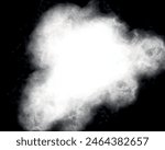 Abstract powder splatted background. Water vapor smoke overlay.Dust cloud, smoky background, Sky clouds Atmospher Pollution backdrop. White steam or white Smoke texture puff weather black Background