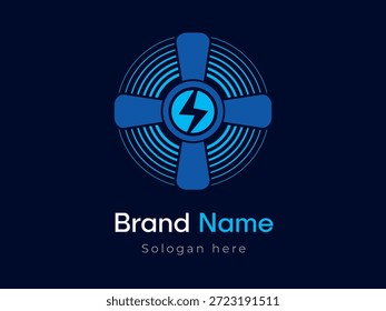 Logotipo de energía Abstractas y electricidad con un audaz rayo dentro de un emblema circular dinámico. El diseño transmite velocidad, resistencia y tecnología de energía moderna con líneas geométricas suaves y un esquema de color azul degradado. Ideal para servicios eléctricos, proyectos de energía renovable, estaciones de carga, plataformas digitales y marcas de tecnología innovadoras. Ilustración vectorial apta para branding, App móviles e identidad corporativa.
