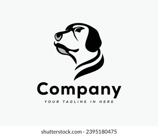 abstract power elegant dog head logo design template illustration inspiration