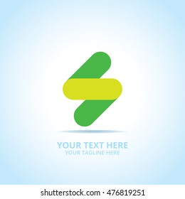 Abstract power logo, design concept, emblem, icon, flat logotype element for template.