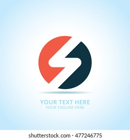 Abstract power logo, design concept, emblem, icon, flat logotype element for template.