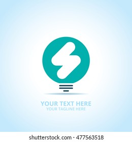 Abstract power logo, design concept, emblem, icon, flat logotype element for template.