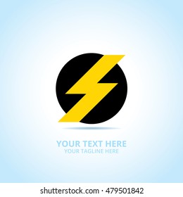 Abstract power logo, design concept, emblem, icon, flat logotype element for template.