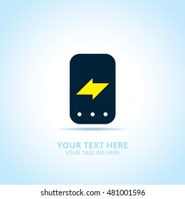 Abstract power logo, design concept, emblem, icon, flat logotype element for template.