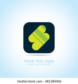 Abstract power logo, design concept, emblem, icon, flat logotype element for template.
