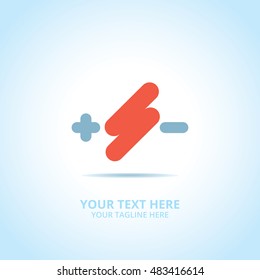 Abstract power logo, design concept, emblem, icon, flat logotype element for template.