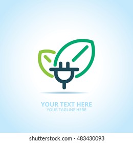 Abstract power logo, design concept, emblem, icon, flat logotype element for template.
