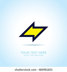 Abstract power logo, design concept, emblem, icon, flat logotype element for template.
