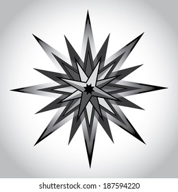 An abstract powerful black star