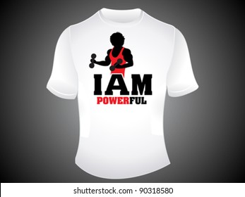 abstract powerful tshirt template vector illustration