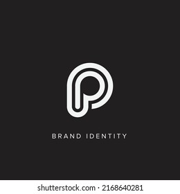 abstract PP monogram letter logo design.