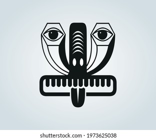 abstract pre-Columbian objects from tribes in Colombia
