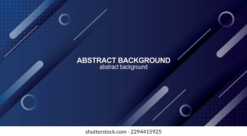 Abstract Premium Blue Background Design. Line Shape and Gradient Vector Background. Full Changeable Vector. Dark Blue.
