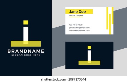 Abstract Premium branding letter I logo design template