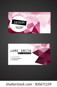 abstract premium business creative logo banner design blue polygon geometric card vector set background and can fill text or show your product
