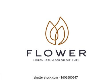 Abstract premium gold leaf icon design vector graphics