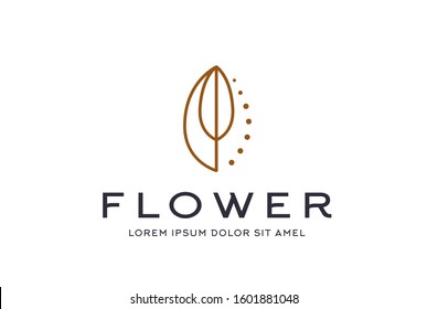 Abstract premium gold leaf icon design vector graphics