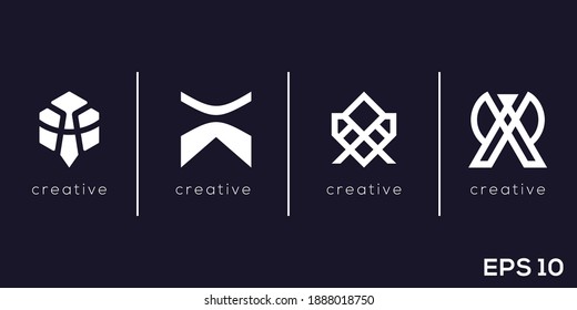 Abstract Premium for high class growth business logotype. Creative vector based icon template.