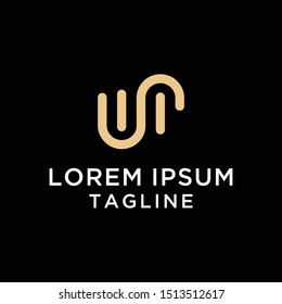 Abstract premium Initial Letter US Logo Template