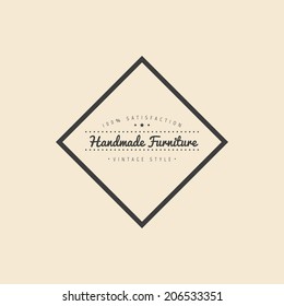 abstract premium label on a beige background