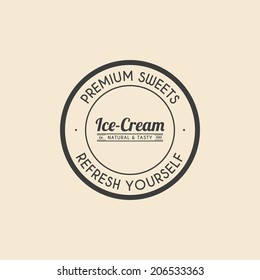 abstract premium label on a beige background
