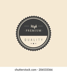 abstract premium label on a beige background